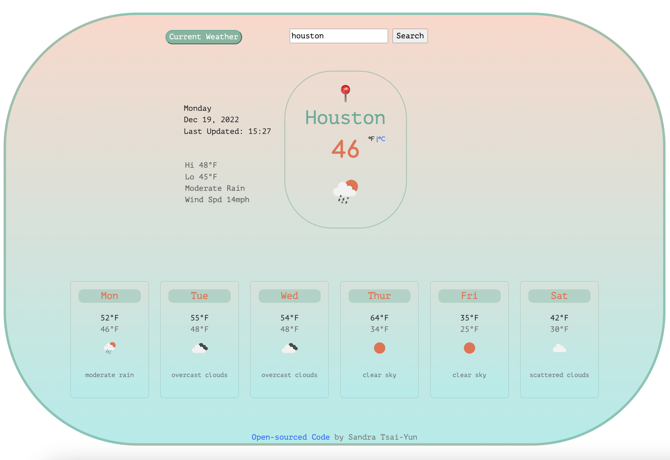 Weather Project using Vanilla JS